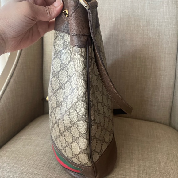 Authentic Gucci vintage web sherry line drawstring bag 41.02.085 (D09) - Picture 5 of 16